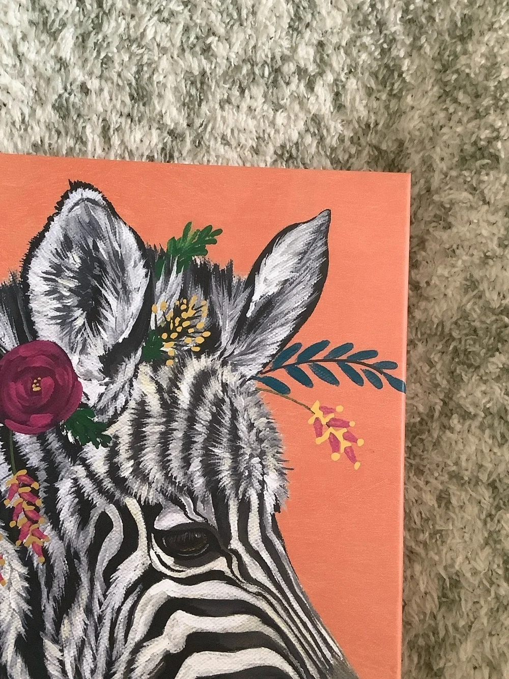 Floral Zebra Spiral Hardcover Journal Notebook ~120 lined pages NWT OCS Designs